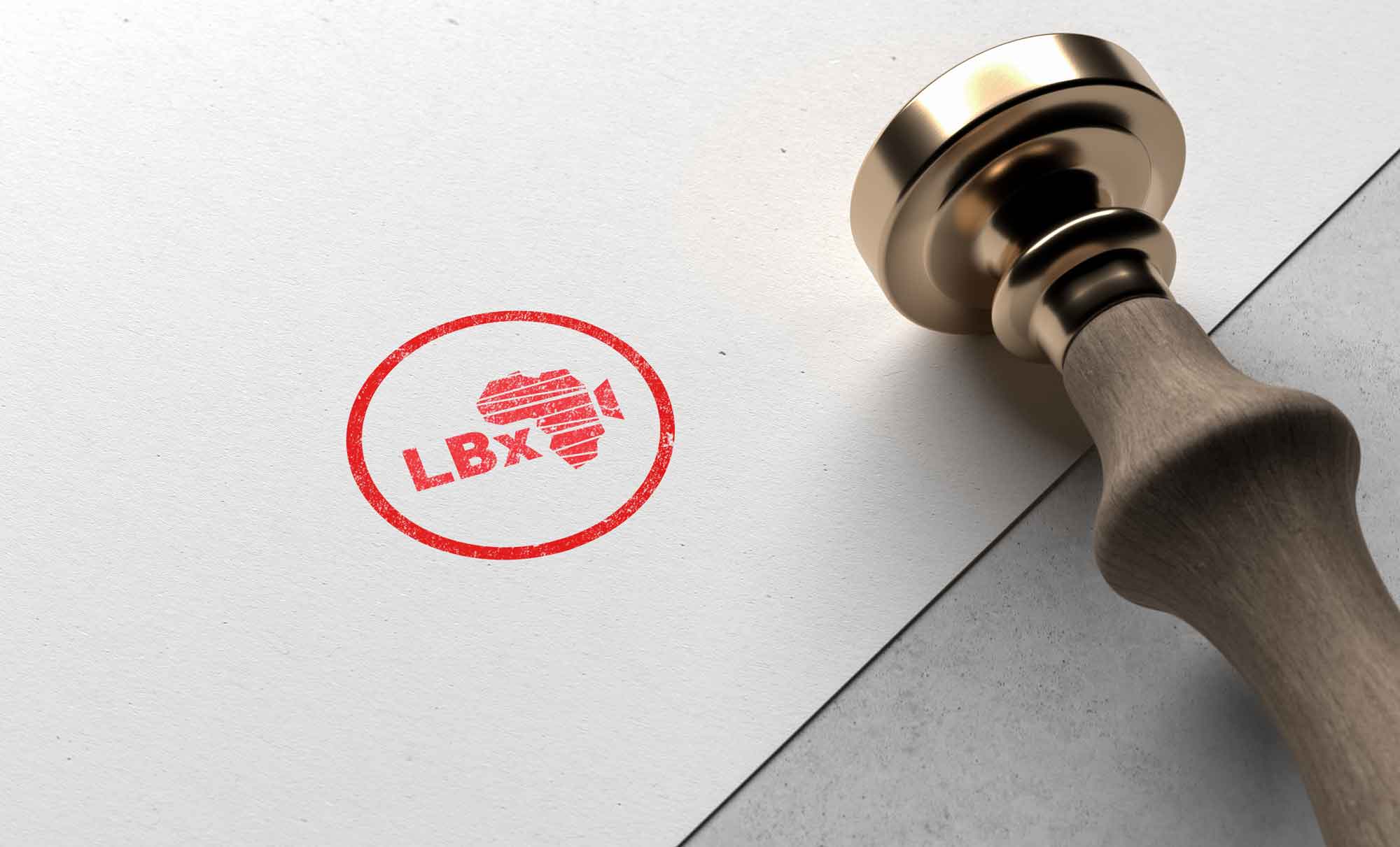 LBx Africa Logo Design stamp