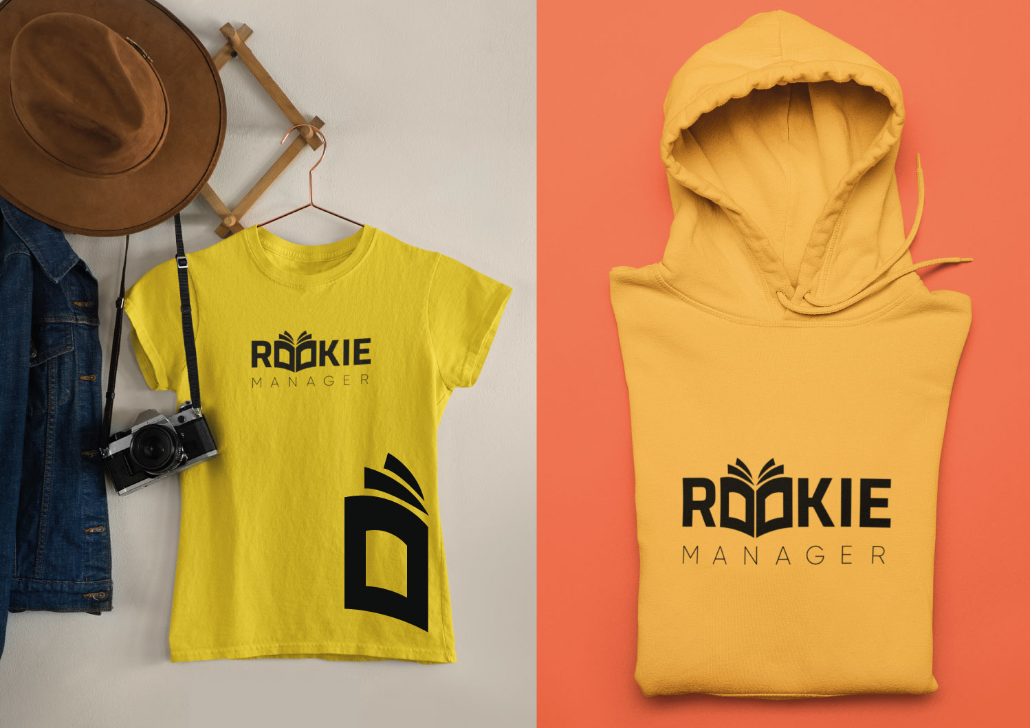 Rookie Manager Magazine Logo Design apparel