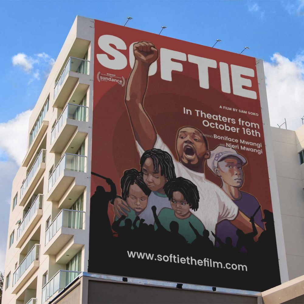 SOFTIE Movie Advertising Design billboard