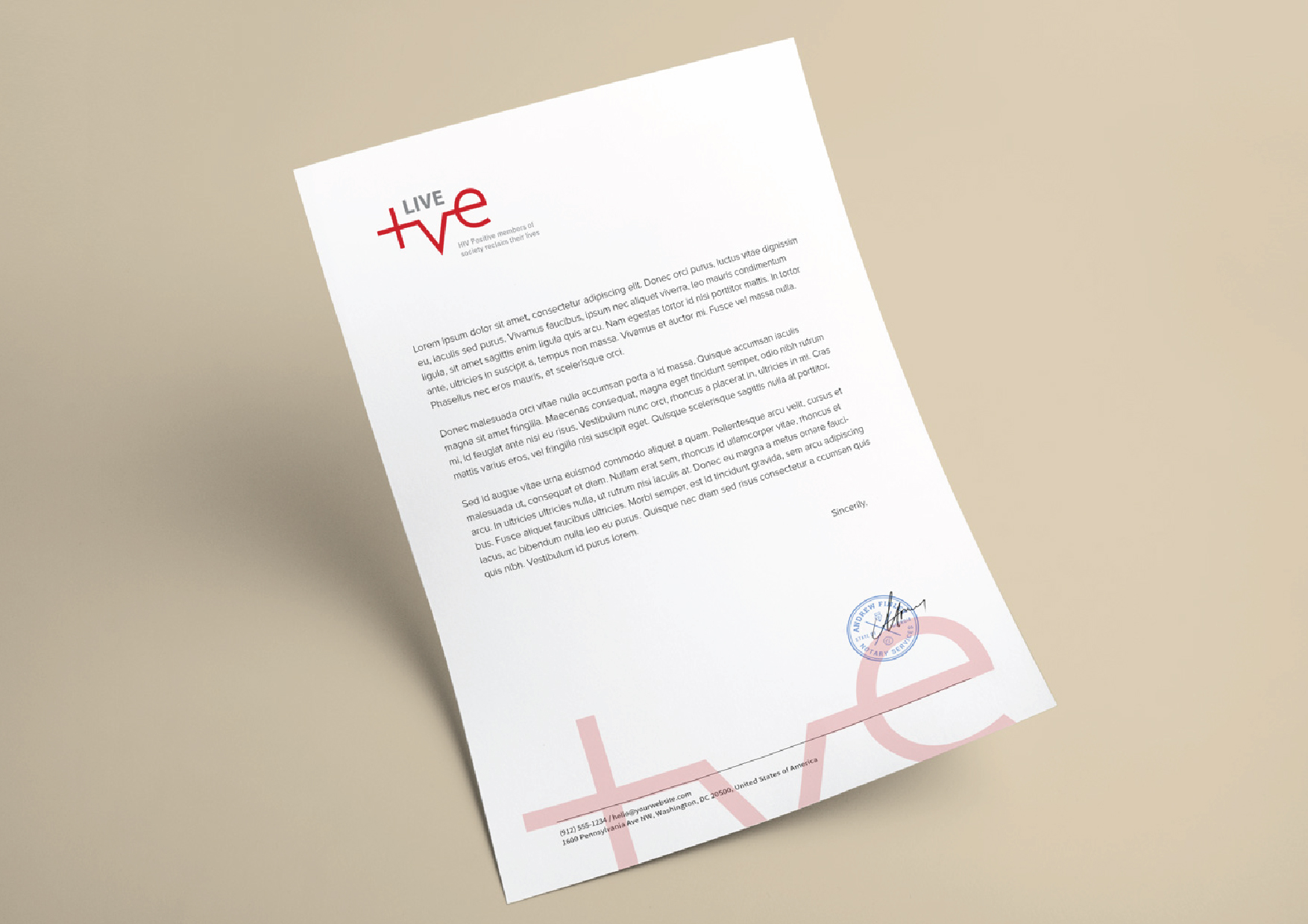 Letterhead LCVT Health Logo Design