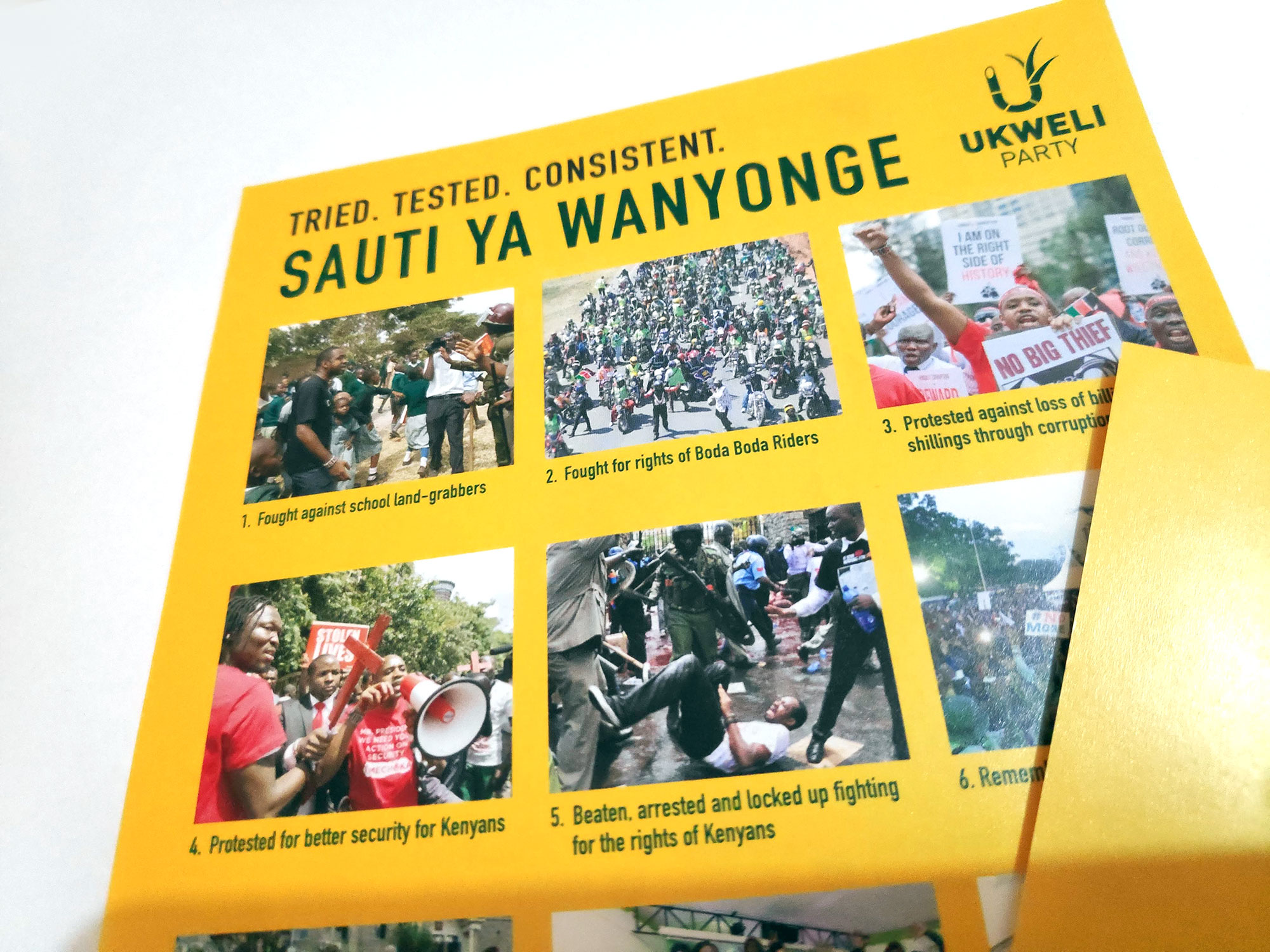 Boniface Mwangi Flyer Design back close up