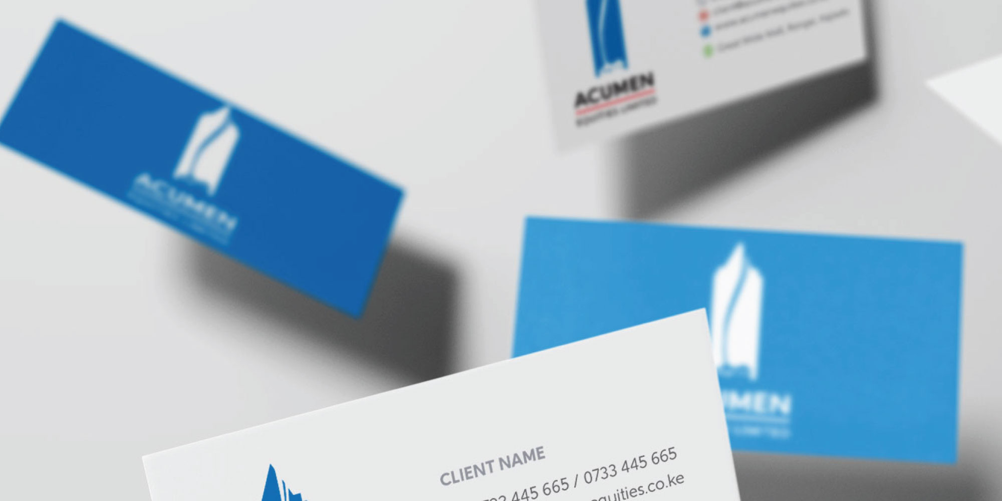 Acumen Equities Logo Design business card part 1