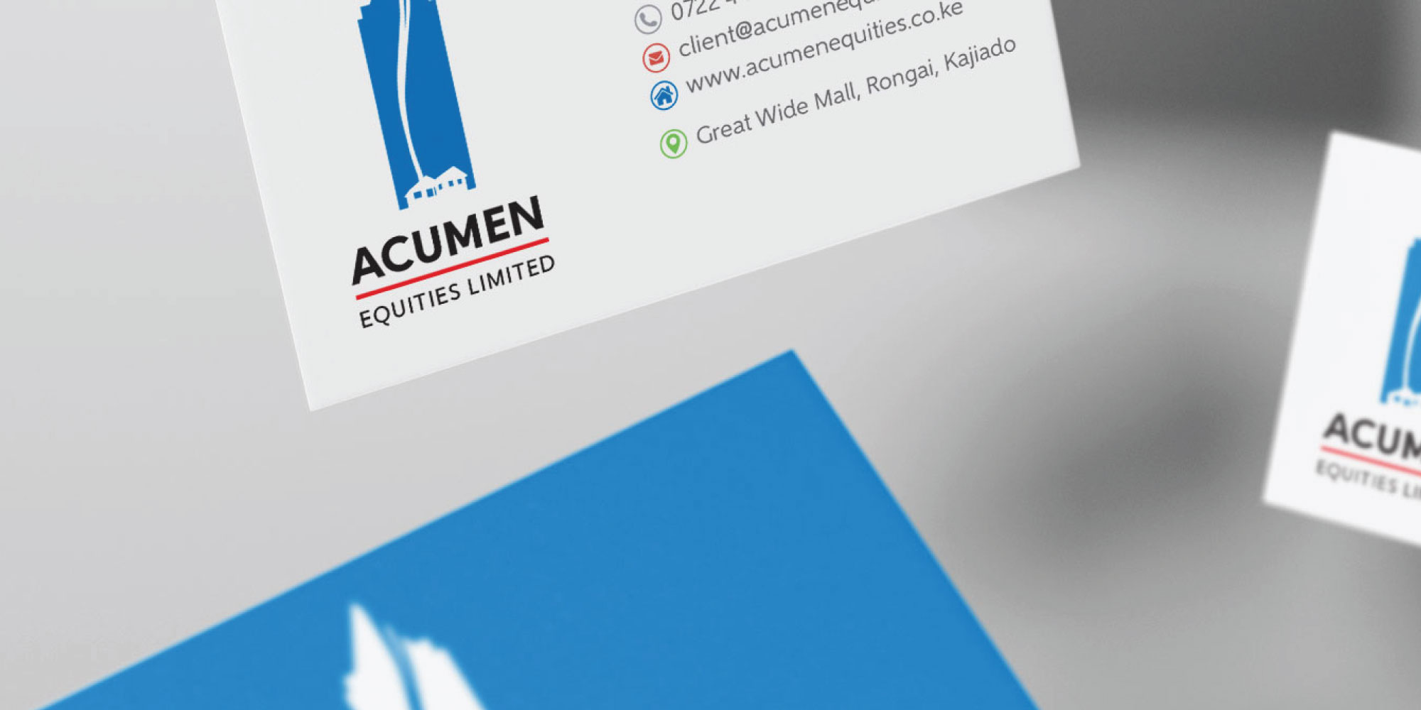 Acumen Equities Logo Design business card part 2